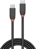 usb type c laidas 2 m - Lindy USB 3.1 Kabelis Typ C/C 3A Juodas Line M/M 1m - 3 nuotrauka