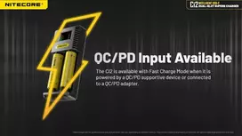 5v baterija usb - BATTERY CHARGER 2-SLOT/CI2 NITECORE - 3 nuotrauka