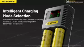 5v baterija usb - BATTERY CHARGER 2-SLOT/CI2 NITECORE - 4 nuotrauka