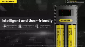 5v baterija usb - BATTERY CHARGER 2-SLOT/CI2 NITECORE - 5 nuotrauka