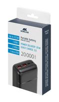 power bank 20000mah 22.5w - RIVACASE VA2102, 20000mAh, 22.5W, juodas - 3 nuotrauka