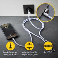 60w type c - CABLE USB-C TO USB-C 1.65M/LANYARD PURPLE 7991003 INTENSO - 3 nuotrauka