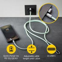 60w type c - CABLE USB-C TO USB-C 1.65M/LANYARD GREEN 7991007 INTENSO - 5 nuotrauka