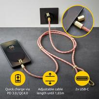 usb type c laidas 2 m - CABLE USB-C TO USB-C 1.65M/LANYARD N. MIX 7991005 INTENSO - 6 nuotrauka