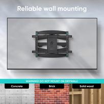 telefono stovas - TV SET ACC WALL MOUNT/40-75"/BLACK M6L-B ONKRON - 3 nuotrauka