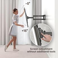 televizoriaus stovas laikiklsi tv stovas - TV SET ACC WALL MOUNT/40-75"/BLACK M7L-B ONKRON - 5 nuotrauka