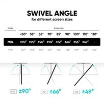 televizoriaus stovas laikiklsi tv stovas - TV SET ACC WALL MOUNT/42-110"/BLACK M8L-B ONKRON - 7 nuotrauka