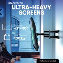 televizoriaus stovas laikiklsi tv stovas - TV SET ACC WALL MOUNT/42-110"/BLACK M8L-B ONKRON - 11 nuotrauka