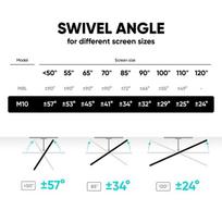 televizoriaus stovas laikiklsi tv stovas - TV SET ACC WALL MOUNT/42-120"/BLACK M10-B ONKRON - 3 nuotrauka
