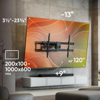 televizoriaus stovas laikiklsi tv stovas - TV SET ACC WALL MOUNT/42-120"/BLACK M10-B ONKRON - 6 nuotrauka