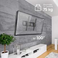 telefono stovas - TV SET ACC WALL MOUNT/55-100"/BLACK UT4-B ONKRON - 6 nuotrauka