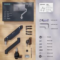 stalo monitoriaus laikiklis - MONITOR ACC WALL MOUNT/17-57" BLACK G130-B ONKRON - 3 nuotrauka