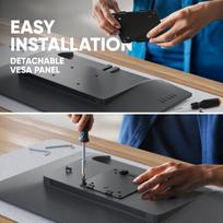 stalo monitoriaus laikiklis - MONITOR ACC WALL MOUNT/17-57" BLACK G130-B ONKRON - 4 nuotrauka