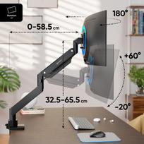 stalo monitoriaus laikiklis - MONITOR ACC WALL MOUNT/17-57" BLACK G130-B ONKRON - 8 nuotrauka