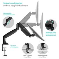 2 monitoriu laikiklis - MONITOR ACC WALL MOUNT/13-32" BLACK G200-B ONKRON - 7 nuotrauka