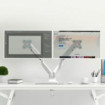 stalo monitoriaus laikiklis - MONITOR ACC WALL MOUNT/13-32" WHITE G200-W ONKRON - 2 nuotrauka