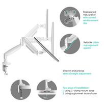 stalo monitoriaus laikiklis - MONITOR ACC WALL MOUNT/13-32" WHITE G200-W ONKRON - 8 nuotrauka