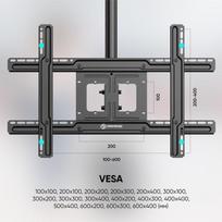 lubinis tv stovas - ONKRON N2L-B Lubinis televizoriaus laikiklis 32"-80", Juodas (Black) - 3 nuotrauka