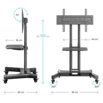 tv 32 - TV SET ACC MOBILE STAND/32-70"/BLACK TS1350-B ONKRON - 10 nuotrauka