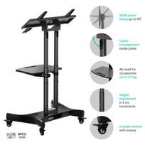 tv 32 - TV SET ACC MOBILE STAND/32-70"/BLACK TS1350-B ONKRON - 11 nuotrauka