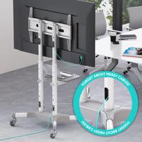 65 coliu televizorius - TV SET ACC MOBILE STAND/32-65"/WHITE TS1351-W ONKRON - 6 nuotrauka