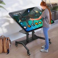 televizoriaus stovas laikiklsi tv stovas - TV SET ACC MOBILE STAND/50-83"/BLACK TS1380-B ONKRON - 2 nuotrauka