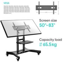 televizoriaus stovas laikiklsi tv stovas - TV SET ACC MOBILE STAND/50-83"/BLACK TS1380-B ONKRON - 6 nuotrauka