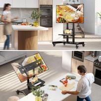 televizoriaus stovas laikiklsi tv stovas - TV SET ACC MOBILE STAND/50-83"/BLACK TS1380-B ONKRON - 14 nuotrauka