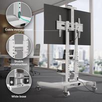 televizoriaus stovas laikiklsi tv stovas - TV SET ACC MOBILE STAND/40-70"/WHITE TS1552-W ONKRON - 4 nuotrauka