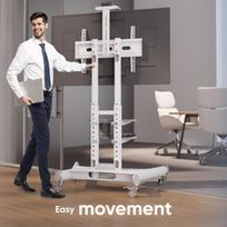 televizoriaus stovas laikiklsi tv stovas - TV SET ACC MOBILE STAND/40-70"/WHITE TS1552-W ONKRON - 6 nuotrauka