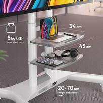 televizoriaus stovas laikiklsi tv stovas - TV SET ACC MOBILE STAND/40-70"/WHITE TS1552-W ONKRON - 7 nuotrauka