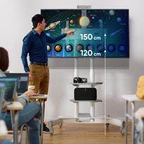 televizoriaus stovas laikiklsi tv stovas - TV SET ACC MOBILE STAND/40-70"/WHITE TS1552-W ONKRON - 9 nuotrauka