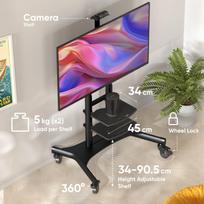 50 coliu televizoriai - TV SET ACC MOBILE STAND/50-86"/BLACK TS1881-B ONKRON - 5 nuotrauka