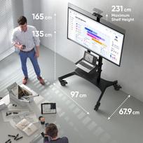 50 coliu televizoriai - TV SET ACC MOBILE STAND/50-86"/BLACK TS1881-B ONKRON - 7 nuotrauka