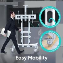 mobilus tv stovas - TV SET ACC MOBILE STAND/50-86"/WHITE TS1881-W ONKRON - 7 nuotrauka