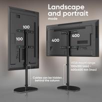 televizoriaus stovas laikiklsi tv stovas - TV SET ACC FLOOR STAND /30-60"/BLACK TS5060-B ONKRON - 5 nuotrauka