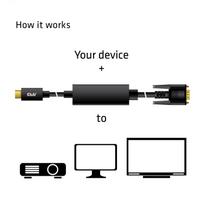 adapteriai type c - Club 3D USB Type C To VGA Active Cable 5m Black - 3 nuotrauka