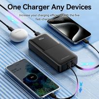 power bank 20000mah - Vention FHPB0, 20000mAh, 22.5W, juodas (black) - 7 nuotrauka