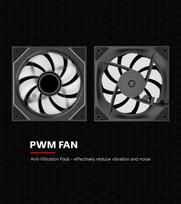 korpuso ventiliatorius - Xilence XPF120U.ARGB XF076 120mm Case Fan Black - 2 nuotrauka