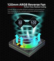 korpuso ventiliatorius - Xilence XF078 ARGB 120mm Case Fan Black - 4 nuotrauka