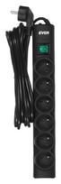 ilgintuvas rite - Ever Power Strip 6 Outlet 5m Black - 8 nuotrauka