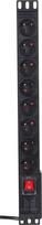 ilgintuvas rite - A-Lan Power Strip 8 Outlet Black 1.8m - 4 nuotrauka