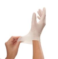 vienkartines pirstines - Vileda Natural Latex pirštinės, S/M, 10 vnt. - 2 nuotrauka