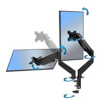 monitor stand - Esperanza ERW020 Dujinis stalinis laikiklis dviem 17-27" monitoriams - 4 nuotrauka