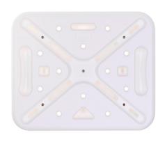 neigaliojo kede - ActionMed KP300AM dušo kėdė su atlošu ir porankiais, balta (White) - 7 nuotrauka
