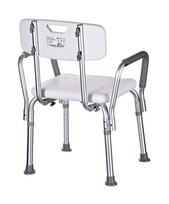 neigaliojo kede - ActionMed KP300AM dušo kėdė su atlošu ir porankiais, balta (White) - 10 nuotrauka