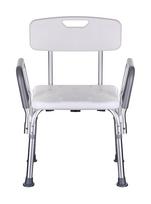 neigaliojo kede - ActionMed KP300AM dušo kėdė su atlošu ir porankiais, balta (White) - 11 nuotrauka