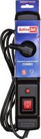 elektros ilgintuvas - Activejet Power Strip With Cord 3GN 5m Black - 2 nuotrauka