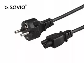 250v maitinimo laidas - Savio Cable IEC C5 / Schuko Black 1.2m - 2 nuotrauka