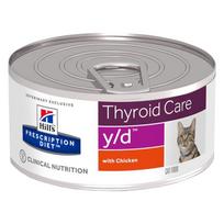 visciukus - Šlapias kačių maistas Hill's Prescription Diet Thyroid Care Y/D, vištiena, 0.156 kg - 2 nuotrauka
